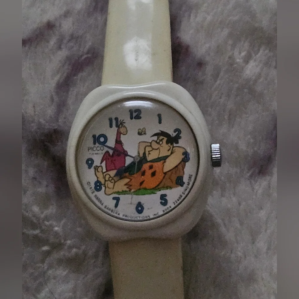 Vintage The Flintstones case and watch